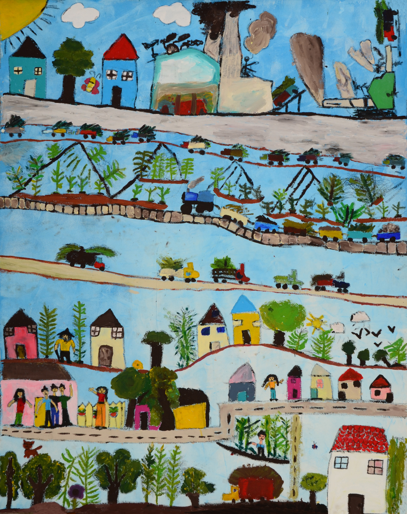 Niñas y niños de la localidad Estación Refugio